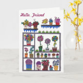 Pflanze und Blume auf der Freundschaftskarte Karte (Gelbe Blume)