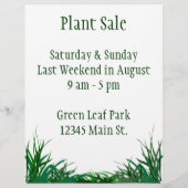 Pflanze und Blume Benutzerdefinierter Flyer (Hinten)