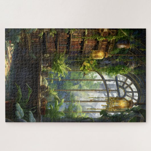 Pflanze und Bücher Jigsaw Puzzle (Horizontal)