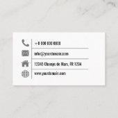 Pflanze und Gärten Visitenkarte (Rückseite)