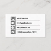 Pflanze und Gärten Visitenkarte (Rückseite)