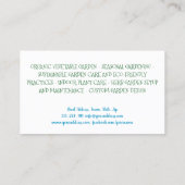 Pflanze und Gartenberatung Visitenkarte (Rückseite)