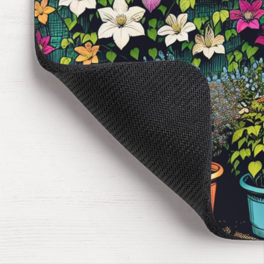 Pflanze- und Gartenliebhaber Clematis Trellis Mousepad (Ecke)