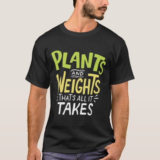 Pflanze und Gewichte, die alle Vegan sind T-Shirt (Vorderseite)