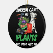 Pflanze und Hund Lover Gardener Keramik Ornament (Links)