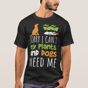 Pflanze und Hundegärten und Hunde T-Shirt