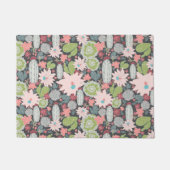 Pflanze und Kakteen in Grüntönen und Pinks Fußmatte (Vorderseite)