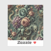 Pflanze und Pandemonium - gotisches Barock Aufkleber (Blatt)