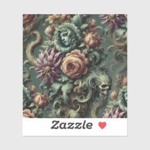 Pflanze und Pandemonium - gotisches Barock Aufkleber