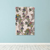 Pflanze- und Serpentinband Leinwanddruck (Insitu (Holzboden))