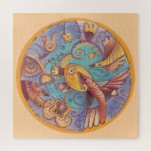 Pflanze und Vögel Puzzle (Horizontal)