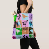 Pflanze und Vögel Silhouette Art Tasche (Von Nahem)