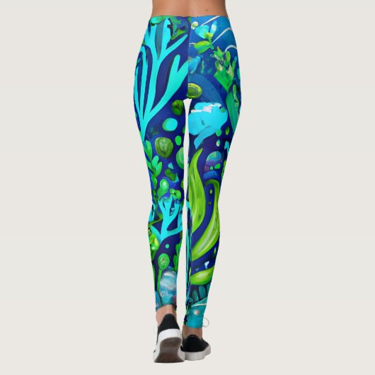 Pflanze unter Wasser Leggings (Rückseite)