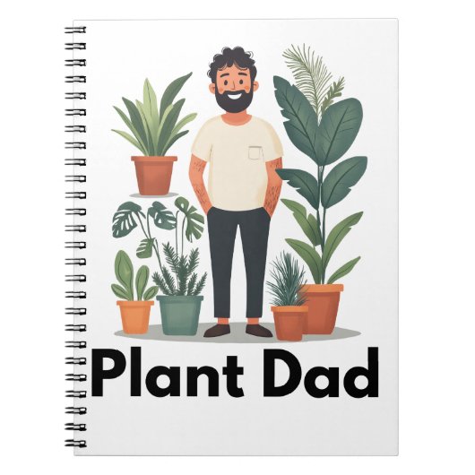 Pflanze Vater Houseplant Notebook Notizblock (Vorderseite)