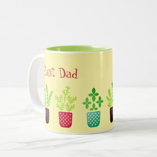 Pflanze Vater Zweifarbige Tasse (Vorderseite Links)