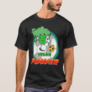 Pflanze Vegetarische Fußball Broccoli Veganer Powe T-Shirt