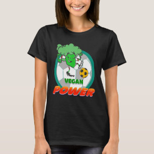 Pflanze Vegetarische Fußball Broccoli Veganer Powe T-Shirt