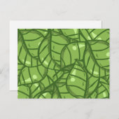 Pflanze Verlasst botanisches Abstraktes Muster Postkarte (Vorne/Hinten)