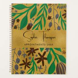 Pflanze verlasst goldenes Jahr Planer