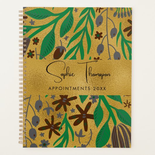 Pflanze verlasst goldenes Jahr Planer (Vorderseite)