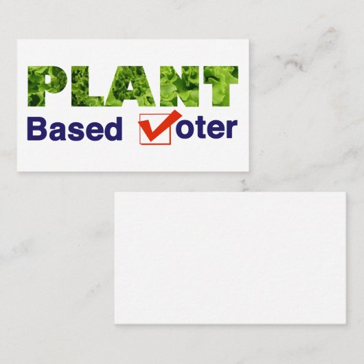 Pflanze Visitenkarte (Vorne/Hinten)