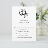 Pflanze von Baumwolle | HochzeitsrSVP RSVP Karte (Stehend Vorderseite)