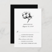 Pflanze von Baumwolle | HochzeitsrSVP RSVP Karte (Vorne/Hinten)