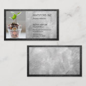 Pflanze von Geld | Finanziell Visitenkarte (Vorne/Hinten)