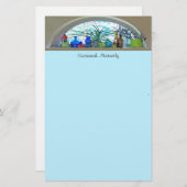 Pflanze von Glasflaschen in Fensterfarbenvorlage Briefpapier (Vorne/Hinten)