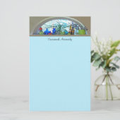 Pflanze von Glasflaschen in Fensterfarbenvorlage Briefpapier (Stehend Vorderseite)