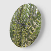 Pflanze von prickly Green Cactus, Große Wanduhr (Winkel)