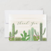 Pflanze von Watercolor Fiesta Cactus Dankeskarte (Vorderseite)