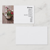 Pflanze von Zaun und Blumentöpfen Visitenkarte (Vorne/Hinten)
