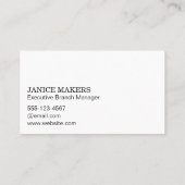 Pflanze wachsen Jar of Change Visitenkarte (Rückseite)