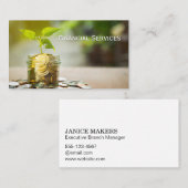 Pflanze wachsen Jar of Change Visitenkarte (Vorne/Hinten)