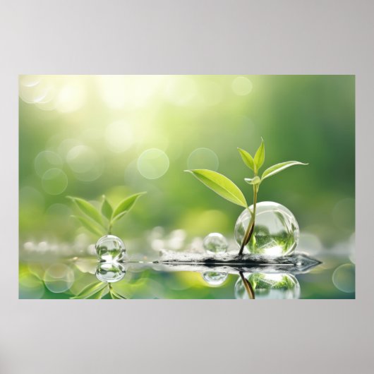 Pflanze Wasserfall Ruhe Friedliche Natur Poster (Vorne)