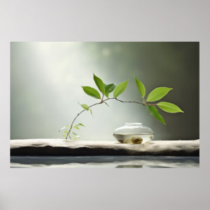 Pflanze Wasserfall Ruhe Friedliche Natur Poster