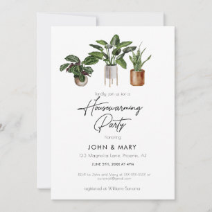 Pflanze Wasserfarbe Party Einladung