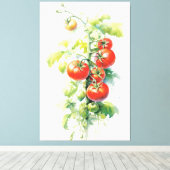 Pflanze Wasserfarbe Tomaten Leinwanddruck (Insitu (Holzboden))