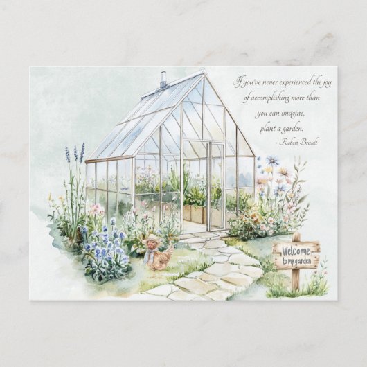 Pflanze Watercolor Garden Postkarte (Vorderseite)