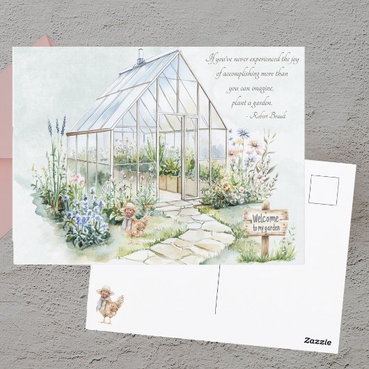 Pflanze Watercolor Garden Postkarte