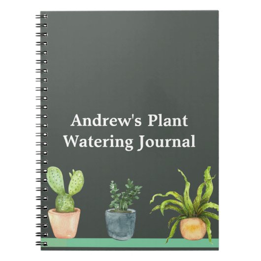 Pflanze Watering Journal Notizblock (Vorderseite)