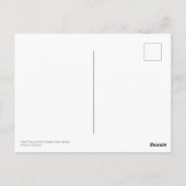 Pflanze weist Schwarz-weiße Frühjahrsmeldung auf Postkarte (Rückseite)