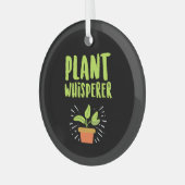 Pflanze Whisperer Funny Hobby Garening Ornament Aus Glas (Vorderseite links)