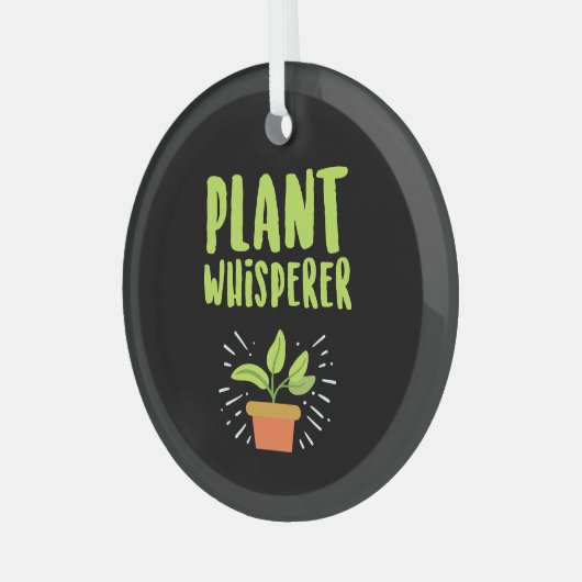 Pflanze Whisperer Funny Hobby Garening Ornament Aus Glas (Vorderseite links)