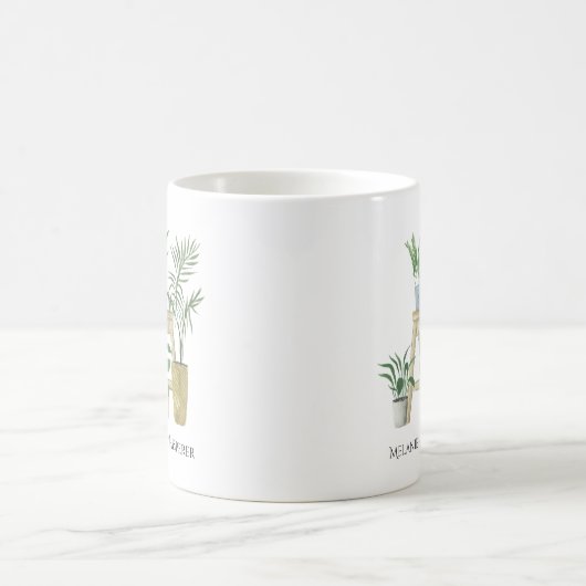Pflanze Whisperer - Haushaltspflanzen - Monogramm Kaffeetasse (Mittel)