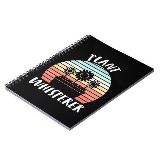 Pflanze Whisperer Retro Vintag Notizblock (Linke Seite)