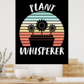 Pflanze Whisperer Retro Vintag Poster (Küche)