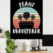 Pflanze Whisperer Retro Vintag Poster (Heimbüro)