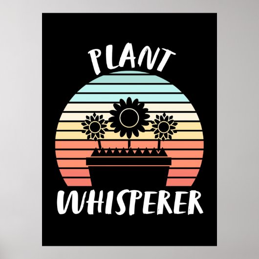 Pflanze Whisperer Retro Vintag Poster (Vorne)